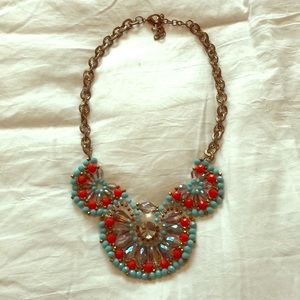 Turquoise/red necklace